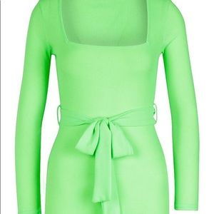 Neon green dress